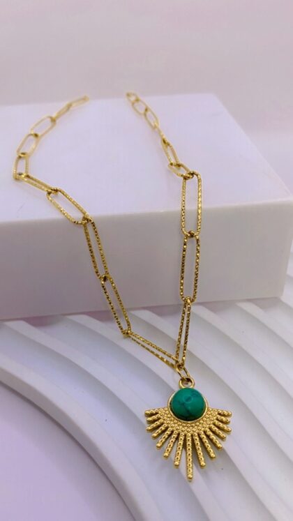 Necklace “Emerald Sun”